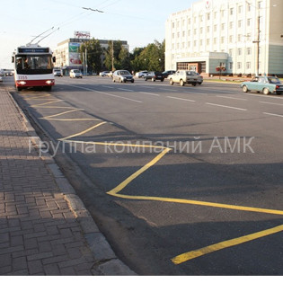 Разметка остановок общественного транспорта